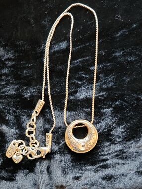 Brighton Circular Pendant Necklace With Faceted Crystal